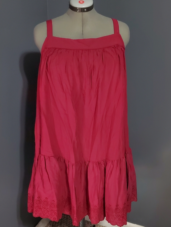 torrid Dresses & Skirts - NWT Torrid Dark Mauve Pink Eyelet-Hem Mini Dress Babydoll Top Women's Size 10
